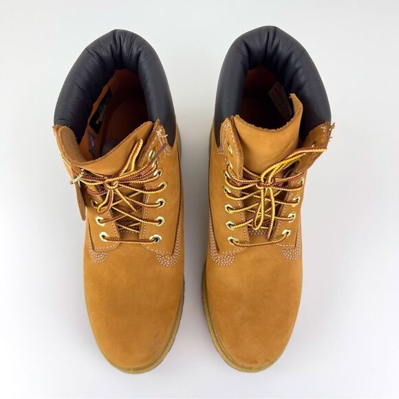 Men’s Timberland 6” Inch CLASSIC Premium BOOTS 10061 Wheat Nubuck NEW Size 8 - Picture 7 of 15